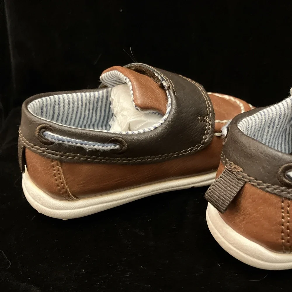 Carters Every Step Jaden Brown Walking Shoes Sz 5 Toddler Sneakers w/ Box